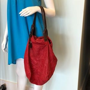 Red Leather Tote - Anahi M